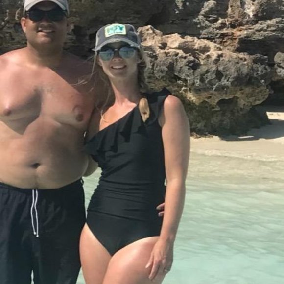 HILOR One Shoulder Asymmetric Ruffle Swimsuit   NEW WITH TAGS! - Picture 9 of 16